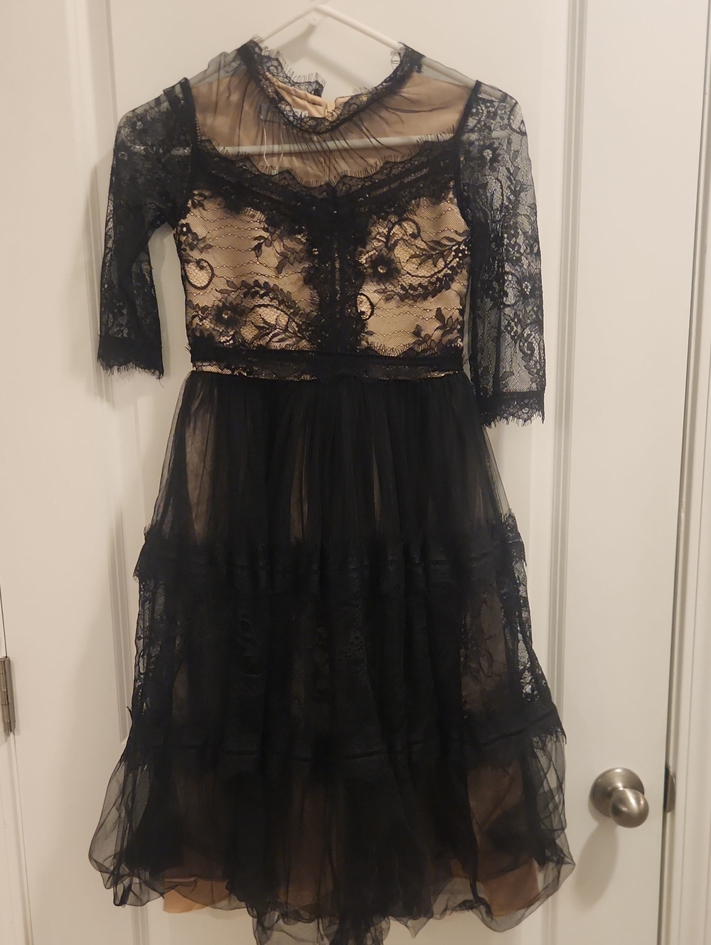 Trish Scully Formal Gothic Dress Lace Ruffle